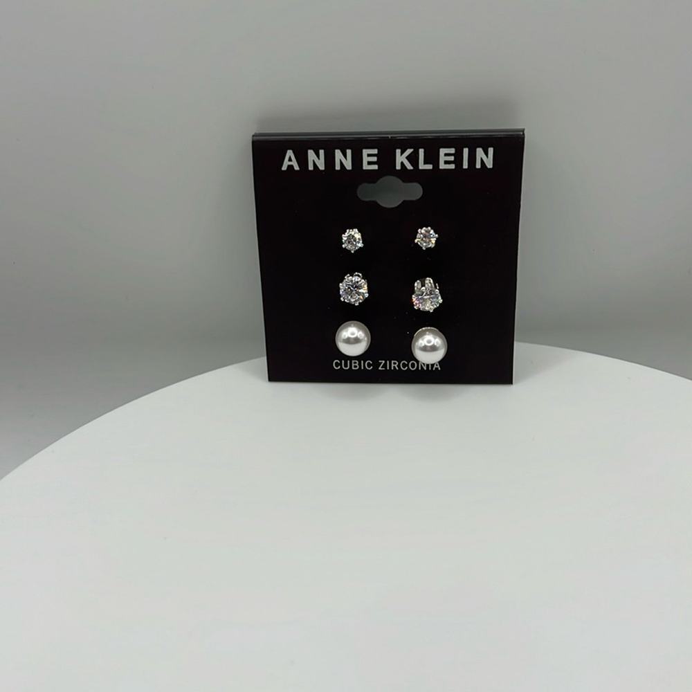 anne klein set of 3 earrings